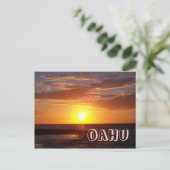 Oahu Sunset Briefkaart (Staand voorkant)