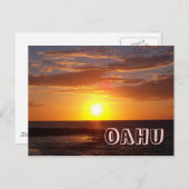 Oahu Sunset Briefkaart (Voorkant / Achterkant)
