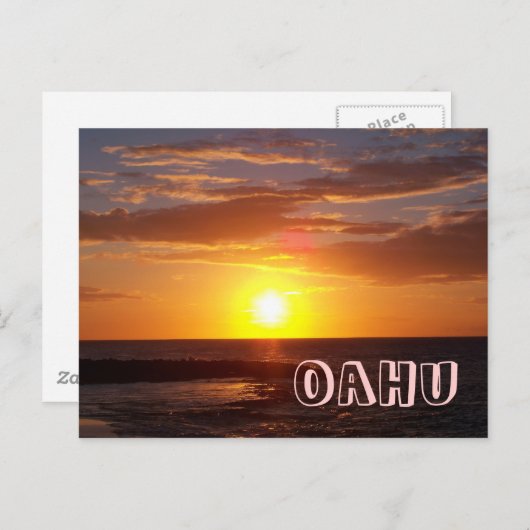Oahu Sunset Briefkaart (Voorkant / Achterkant)