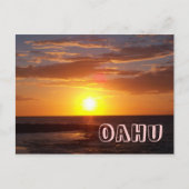 Oahu Sunset Briefkaart (Voorkant)