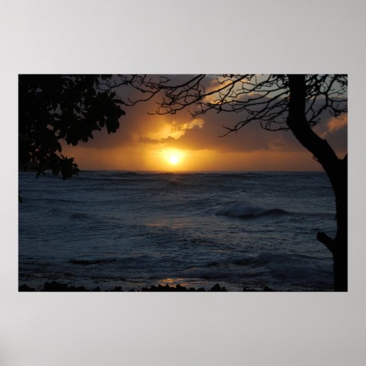 Oahu Sunset Poster (Voorkant)