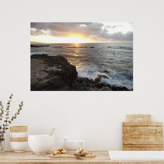 Oahu Sunset Poster (Keuken)