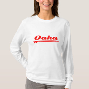 Oahu surfplanrood t-shirt