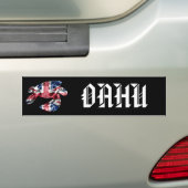 OAHU - Tribal Honu HIFlag Bumpersticker (Op auto)