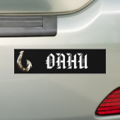 OAHU - Tribal Hook Bumpersticker (Op auto)