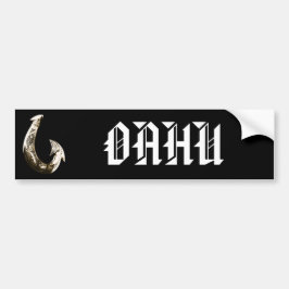 OAHU - Tribal Hook Bumpersticker