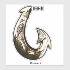 Oahu Tribal Hook Sticker