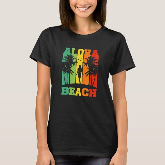 Oahu Tropical Island Maui Beach Party Hawaii T-shirt (Voorkant)