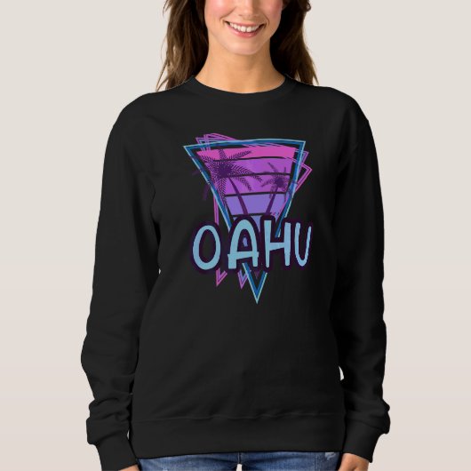 Oahu Vacation Vaporwave Aesthetics Trui (Voorkant)