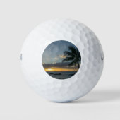 Oahu, zonsondergang Hawaii Golfballen (Voorkant)