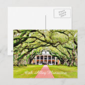 Oak Alley Plantage Briefkaart (Voorkant / Achterkant)