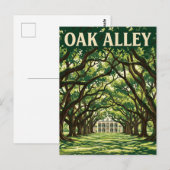 Oak Alley Plantage Briefkaart (Voorkant / Achterkant)