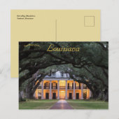 Oak Alley Plantation Vacherie Louisiana Briefkaart (Voorkant / Achterkant)