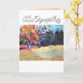 Oak and Friends Landschap met diepste sympathie Kaart (Gele Bloem)