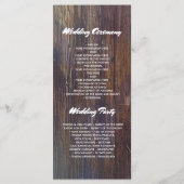 Oak Barrel Rustieke Barn Baby's ademprogramma's Programmakaart (Achterkant)