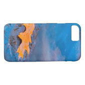 Oak-blad op rots in Rosseau Case-Mate iPhone Case (Achterkant (Horizontaal))