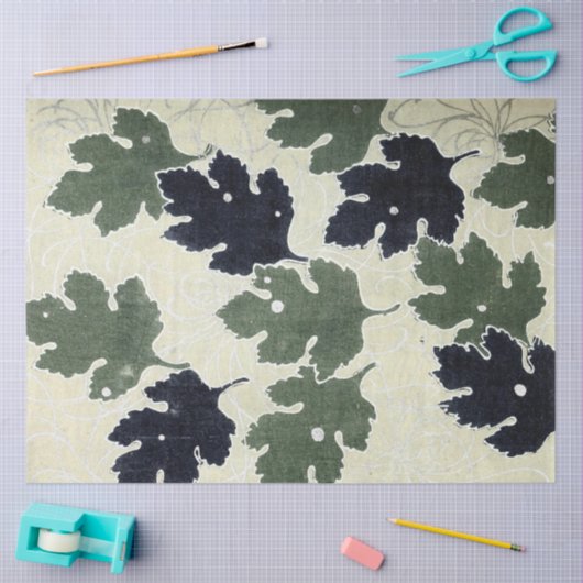 Oak-bladeren in het najaar tissuepapier (Craft)