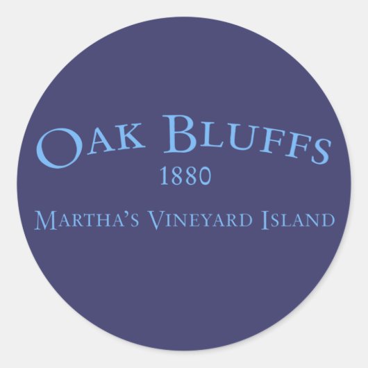 Oak Bluffs Incorporated 1880 Sticker (Voorkant)