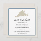 Oak Bluffs Martha's wijntuin | Datum opslaan Save The Date (Voorkant / Achterkant)