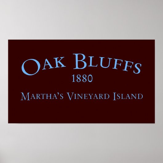 Oak Bluffs met 1880 Poster (Voorkant)