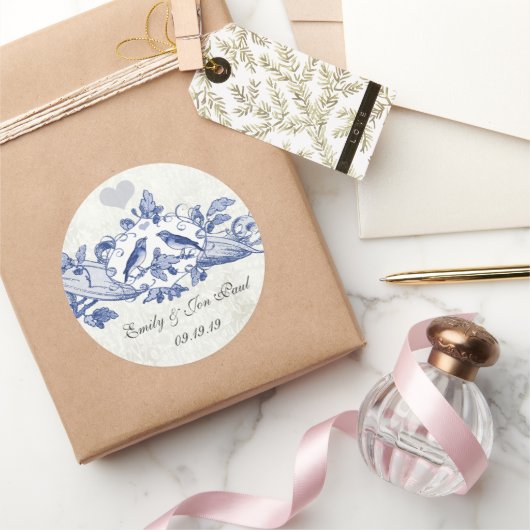 Oak Bomen Schepen Vogels Weddenschappen Ronde Sticker (Geschenken)