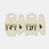Oak Boom Bride en Groom Favor Cadebox Bedankdoosjes (Uitgevouwen)