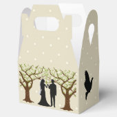 Oak Boom Bride en Groom Favor Cadebox Bedankdoosjes (Geopend)