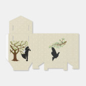 Oak Boom Bride en Groom Favor Tent Box Bedankdoosjes (Uitgevouwen)