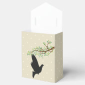 Oak Boom Bride en Groom Favor Tent Box Bedankdoosjes (Geopend)