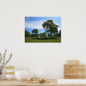 Oak Boom en weide Landscape Foto Poster (Keuken)