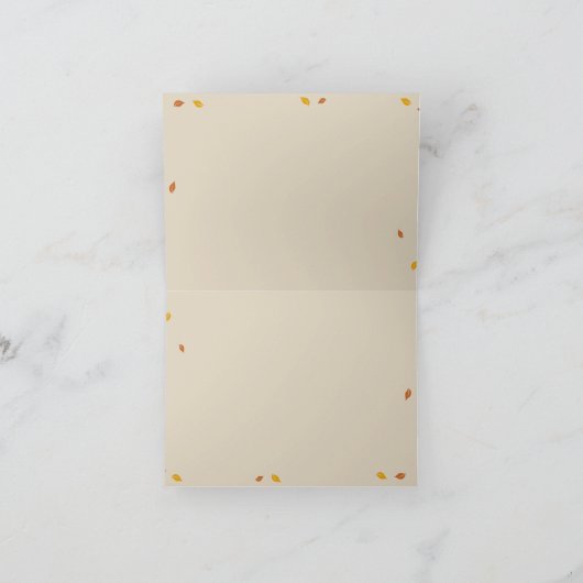 Oak Boom Fall Weddenschap Bedankkaart (Binnen)