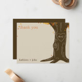 Oak Boom Fall Weddenschap Hartelijk dank Notitiekaartje (Voorkant / Achterkant in situ)