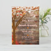 Oak Boom Herfst Uitnodiging Baby shower (Staand voorkant)