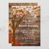 Oak Boom Herfst Uitnodiging Baby shower (Voorkant / Achterkant)