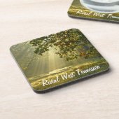 Oak-boom met zondensbloem bier onderzetter (Linkerzijde)