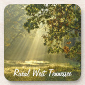 Oak-boom met zondensbloem bier onderzetter (Voorkant)