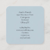 Oak-boom op blauw Visitekaartje van illustratie (Achterkant)