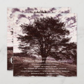Oak Boom Rustic Country Wedding Invitations Kaart (Voorkant / Achterkant)