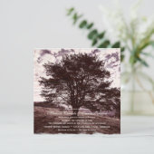 Oak Boom Rustic Country Wedding Invitations Kaart (Staand voorkant)