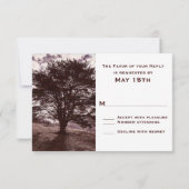 Oak Boom Rustic Country Wedding RSVP-kaarten RSVP Kaartje (Achterkant)