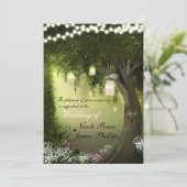 Oak Boom Rustic Enchanted Forest Garden Wedding Kaart (Staand voorkant)