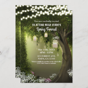 Oak Boom Rustic Enchanted Forest Spring Formal Kaart