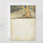 Oak Boom Verstoorde metaalelegantie Kaart (Achterkant)