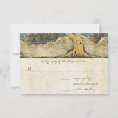 Oak Boom Verstoorde metaalelegantie RSVP Kaartje (Voorkant)