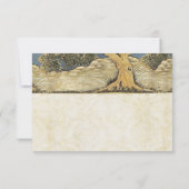 Oak Boom Verstoorde metaalelegantie RSVP Kaartje (Achterkant)