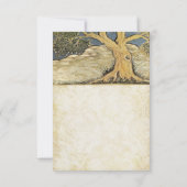 Oak Boom Verstoorde metaalelegantie RSVP Kaartje (Achterkant)