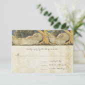 Oak Boom Verstoorde metaalelegantie RSVP Kaartje (Staand voorkant)