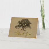 Oak Boom Weddenschap Echt bedankt Folie Wenskaart (Voorkant)