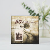 oak - boomland western 50ste trouwdag kaart (Staand voorkant)