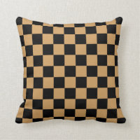 Oak Buff en Black Checkerboard Patroon